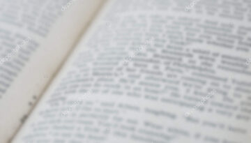 Book's pages blurred close-up